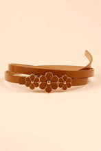 Load image into Gallery viewer, Flower Decor Skinny PU Belt