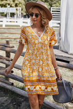 Load image into Gallery viewer, Bohemian V-Neck Short Sleeve Dress