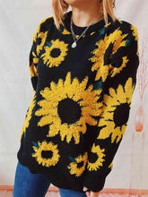 Load image into Gallery viewer, Sunflower Dropped Shoulder Long Sleeve Sweater