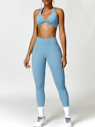 Shop Ivy Reina's Twisted Halter Neck Active Bra - Perfect Gym Wear