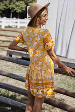 Load image into Gallery viewer, Bohemian V-Neck Short Sleeve Dress