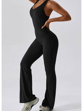 Load image into Gallery viewer, Cutout Wide Strap Bootcut Active Jumpsuit