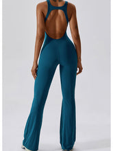 Load image into Gallery viewer, Cutout Wide Strap Bootcut Active Jumpsuit