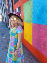 Load image into Gallery viewer, Autumn Sunset Tie Dye Fedora with Sunflower