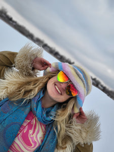 Pastel Bright Stripe Wide Brim