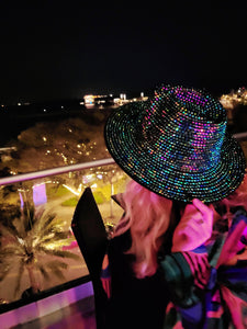 Iredescent Sparkly Disco Diva Hat