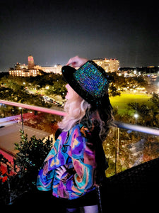 Iredescent Sparkly Disco Diva Hat