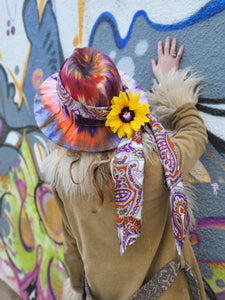 Tie Dye Cheshire Sunflower Mad Hatter