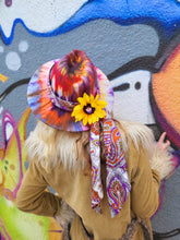 Load image into Gallery viewer, Tie Dye Cheshire Sunflower Mad Hatter