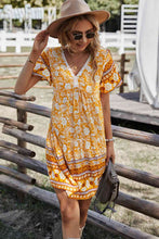 Load image into Gallery viewer, Bohemian V-Neck Short Sleeve Dress