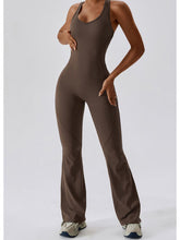 Load image into Gallery viewer, Cutout Wide Strap Bootcut Active Jumpsuit