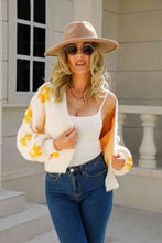 Load image into Gallery viewer, Floral Open Front Fuzzy Cardigan