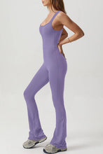 Load image into Gallery viewer, Square Neck Sleeveless Sports Jumpsuit
