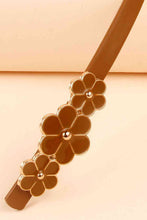 Load image into Gallery viewer, Flower Decor Skinny PU Belt
