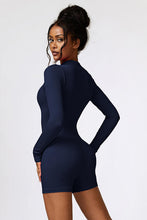 Load image into Gallery viewer, Half Zip Long Sleeve Active Romper