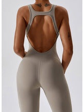 Load image into Gallery viewer, Cutout Wide Strap Bootcut Active Jumpsuit