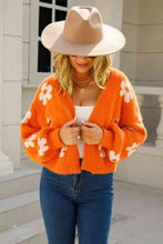 Load image into Gallery viewer, Floral Open Front Fuzzy Cardigan
