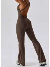 Load image into Gallery viewer, Cutout Wide Strap Bootcut Active Jumpsuit
