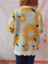 Load image into Gallery viewer, Sunflower Dropped Shoulder Long Sleeve Sweater