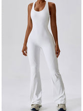 Load image into Gallery viewer, Cutout Wide Strap Bootcut Active Jumpsuit