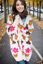 Load image into Gallery viewer, Flower Pattern Button Up Cardigan with Pockets
