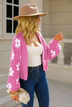 Load image into Gallery viewer, Floral Open Front Fuzzy Cardigan