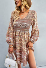Load image into Gallery viewer, Bohemian V-Neck Balloon Sleeve Dress