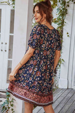 Load image into Gallery viewer, Tie Neck Short Sleeve Mini Dress