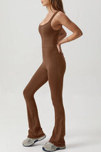 Load image into Gallery viewer, Square Neck Sleeveless Sports Jumpsuit