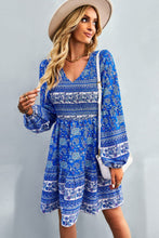 Load image into Gallery viewer, Bohemian V-Neck Balloon Sleeve Dress