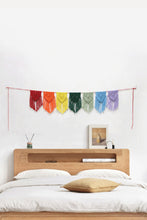 Load image into Gallery viewer, Rainbow Fringe Macrame Banner