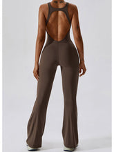 Load image into Gallery viewer, Cutout Wide Strap Bootcut Active Jumpsuit