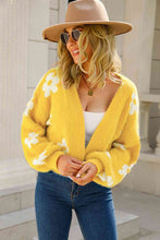 Load image into Gallery viewer, Floral Open Front Fuzzy Cardigan