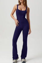 Load image into Gallery viewer, Square Neck Sleeveless Sports Jumpsuit
