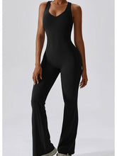 Load image into Gallery viewer, Cutout Wide Strap Bootcut Active Jumpsuit