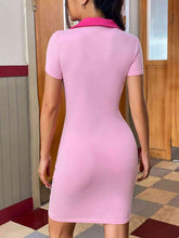 Load image into Gallery viewer, Johnny Collar Short Sleeve Mini Dress