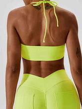 Load image into Gallery viewer, Yoga Halter Neck Sleeveless Tank Top