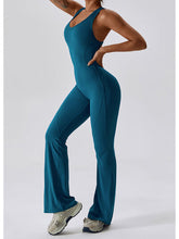Load image into Gallery viewer, Cutout Wide Strap Bootcut Active Jumpsuit
