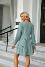 Load image into Gallery viewer, V-Neck Long Sleeve Mini Dress