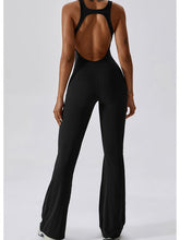 Load image into Gallery viewer, Cutout Wide Strap Bootcut Active Jumpsuit