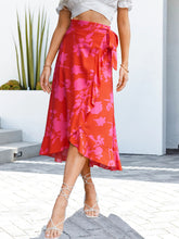 Load image into Gallery viewer, Floral Tied Ruffled Skirt