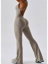 Load image into Gallery viewer, Cutout Wide Strap Bootcut Active Jumpsuit