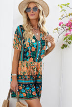 Load image into Gallery viewer, Floral Multicolored Tie-Neck Romper
