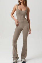 Load image into Gallery viewer, Square Neck Sleeveless Sports Jumpsuit