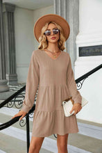 Load image into Gallery viewer, V-Neck Long Sleeve Mini Dress