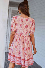 Load image into Gallery viewer, Tie Neck Short Sleeve Mini Dress