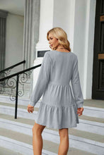 Load image into Gallery viewer, V-Neck Long Sleeve Mini Dress