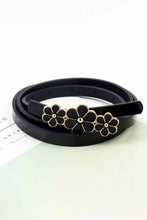 Load image into Gallery viewer, Flower Decor Skinny PU Belt