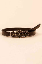 Load image into Gallery viewer, Flower Decor Skinny PU Belt