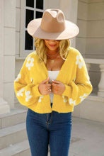 Load image into Gallery viewer, Floral Open Front Fuzzy Cardigan